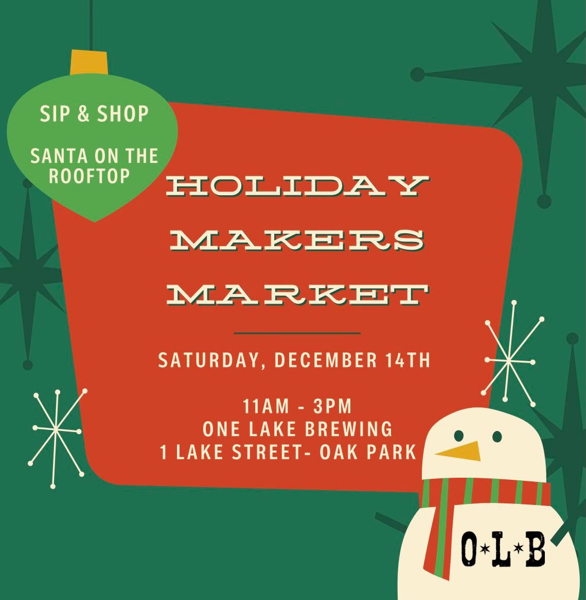 Holiday Makers Market with Santa on the Rooftop