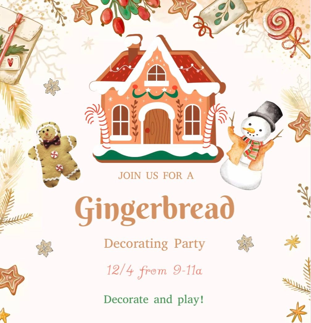 Gingerbread house decorating 