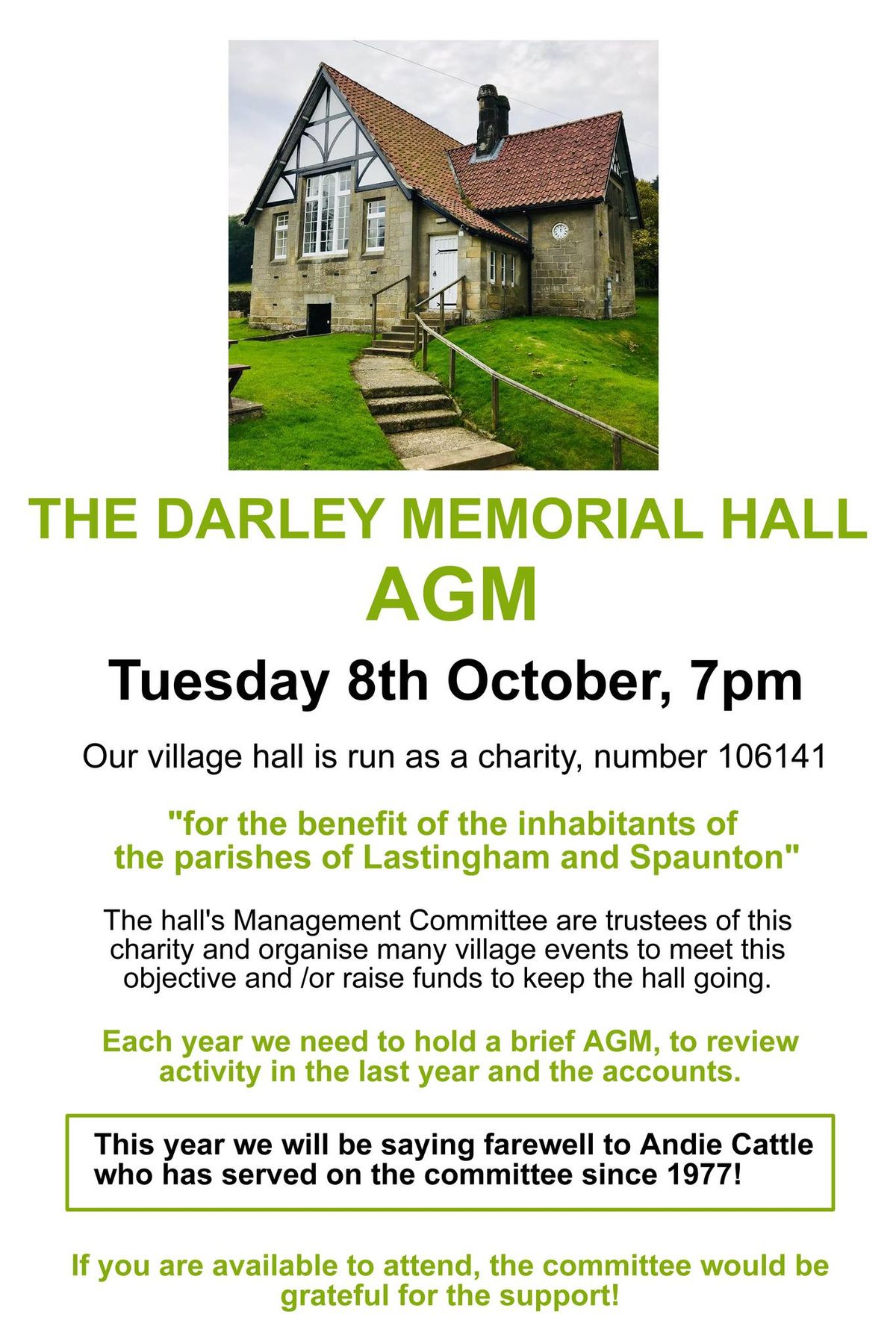 The Darley Memorial Hall AGM