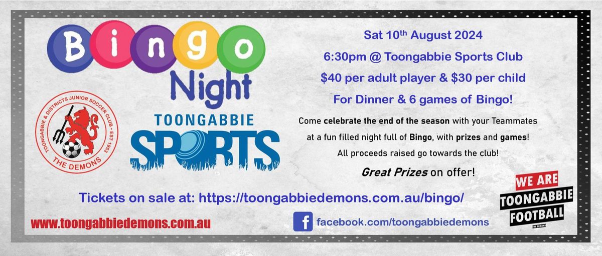 Toongabbie Demons Bingo Night