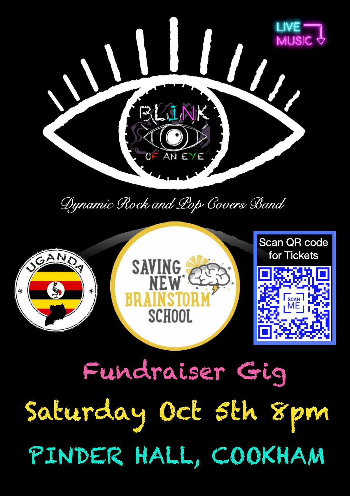 Blink Of An Eye - New Brainstorm School Uganda Fundraiser, Pinder Hall, Cookham, Berkshire