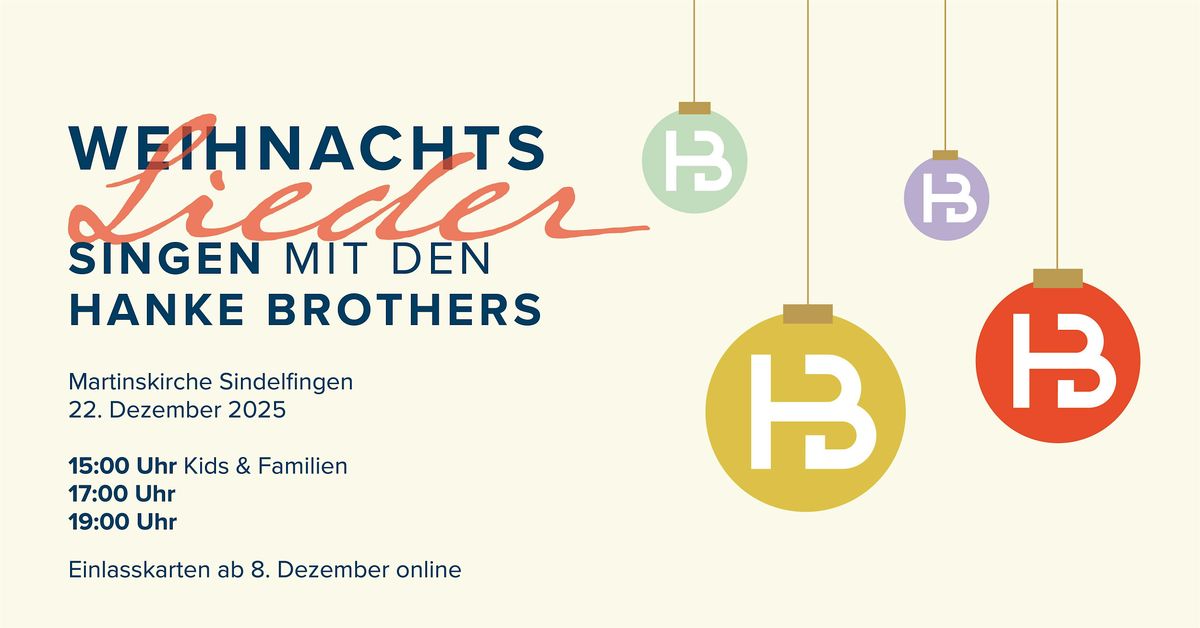 Weihnachtsliedersingen mit den Hanke Brothers