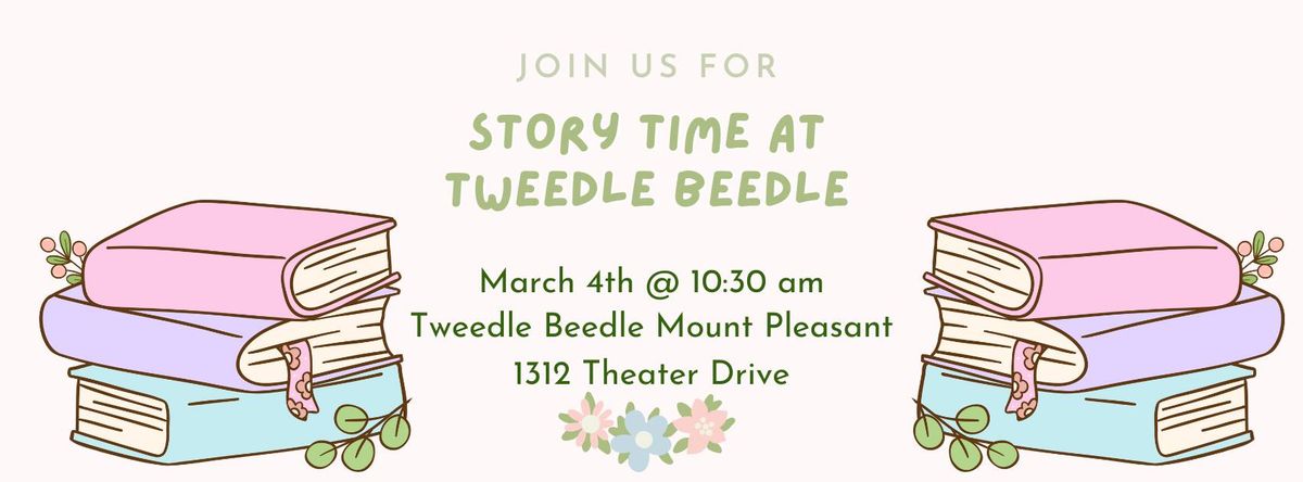 Story time at Tweedle Beedle Mt. Pleasant Towne Centre Free event for kids in Mount Pleasant, SC