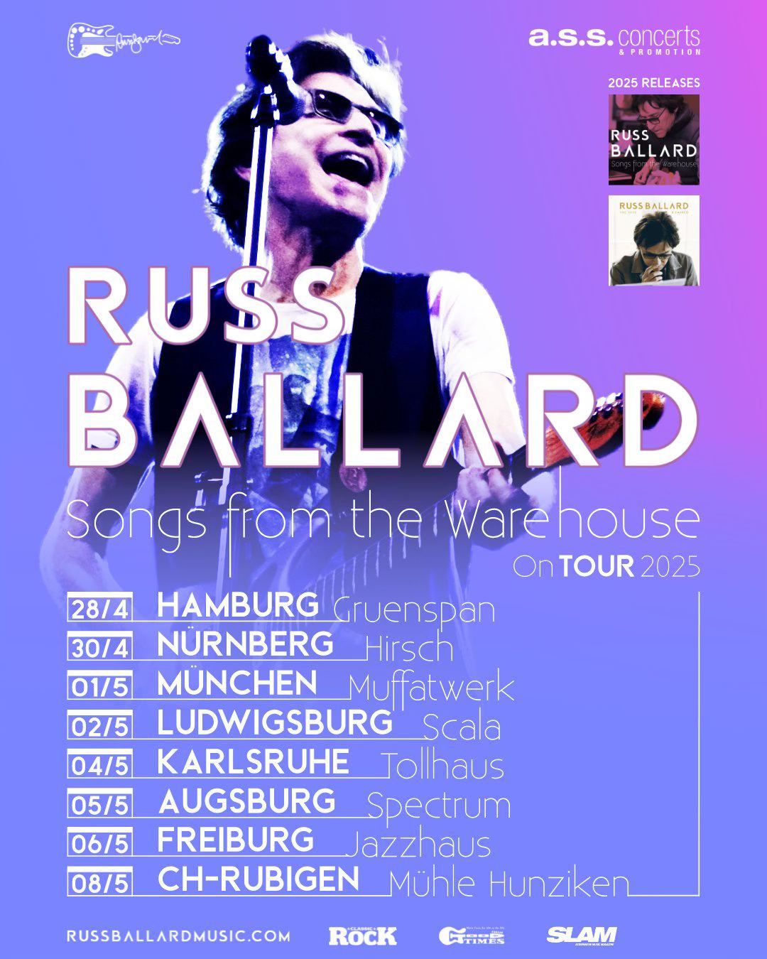 RUSS BALLARD - Songs from the Warehouse - Tour 2025