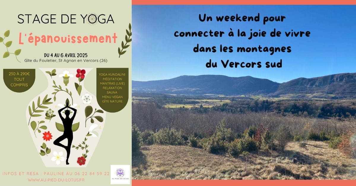 Stage de Yoga au printemps dans le Vercors