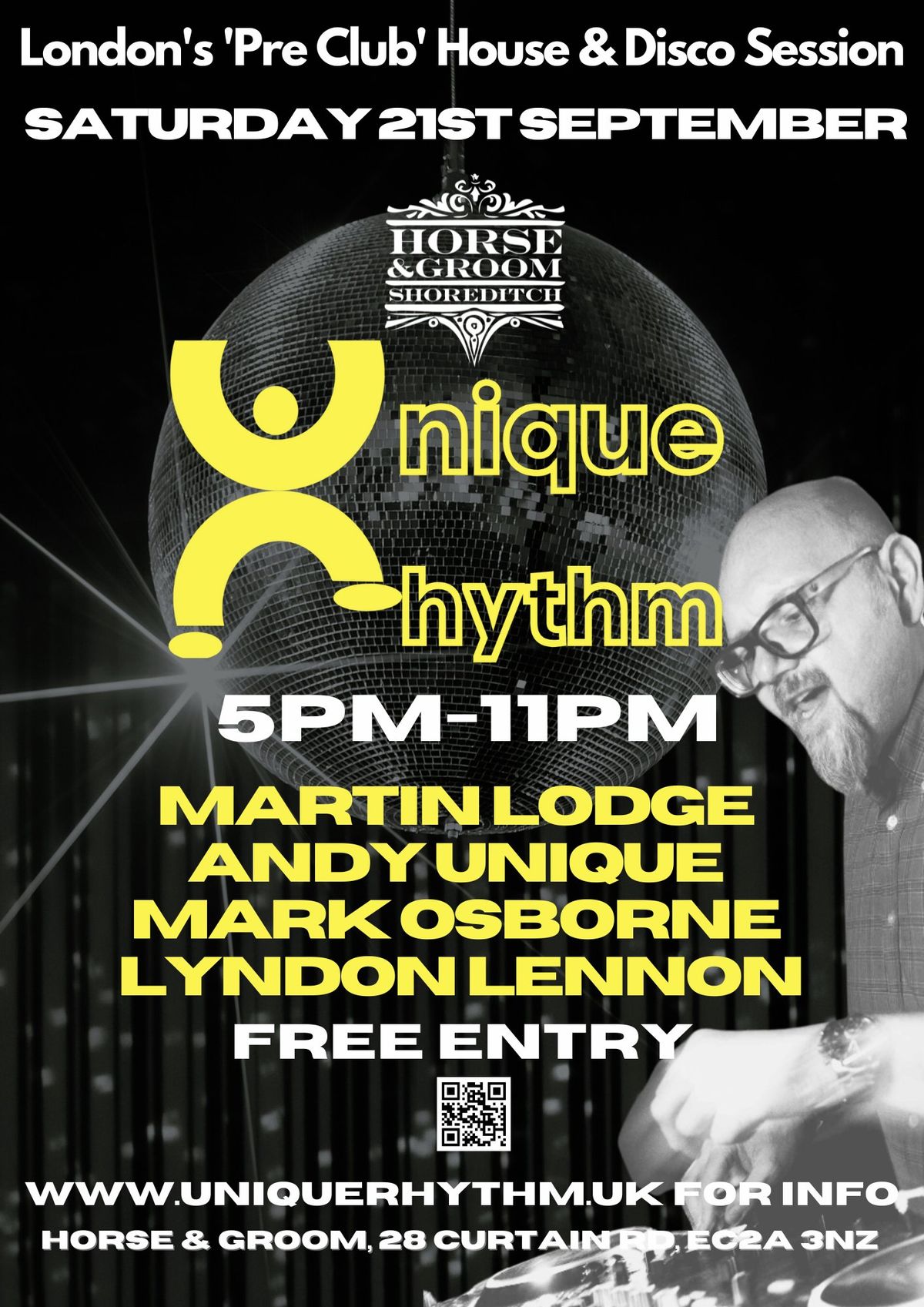 The Horse and Groom presents Unique Rhythm free daytime party