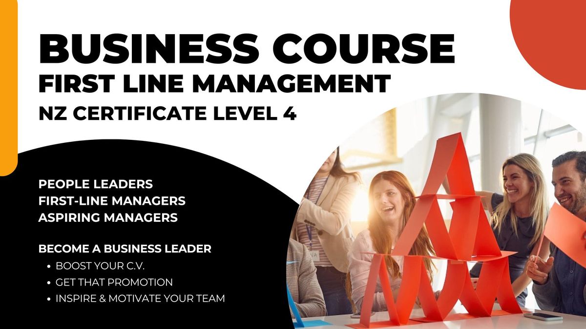 NZ Certificate in Business - First Line Management | 2024