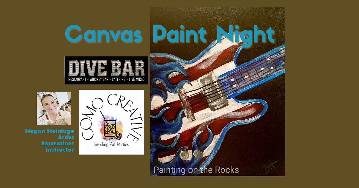 Paint Night at Dive Bar "USA Guitar" 