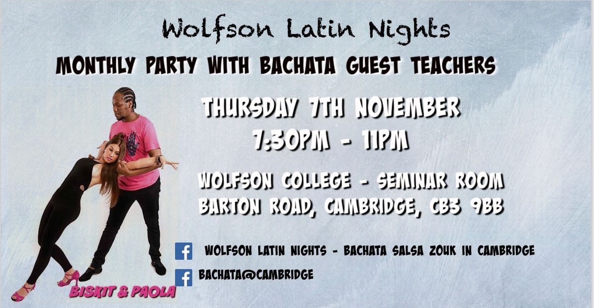 Monthly Party with Bachata Guest Teachers Biskit and Paola