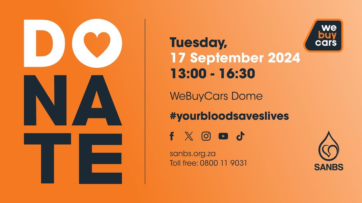 SANBS Blood Drive - WeBuyCars Dome