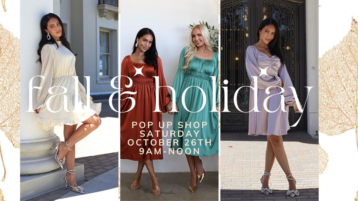 Fall & Holiday Pop Up Event