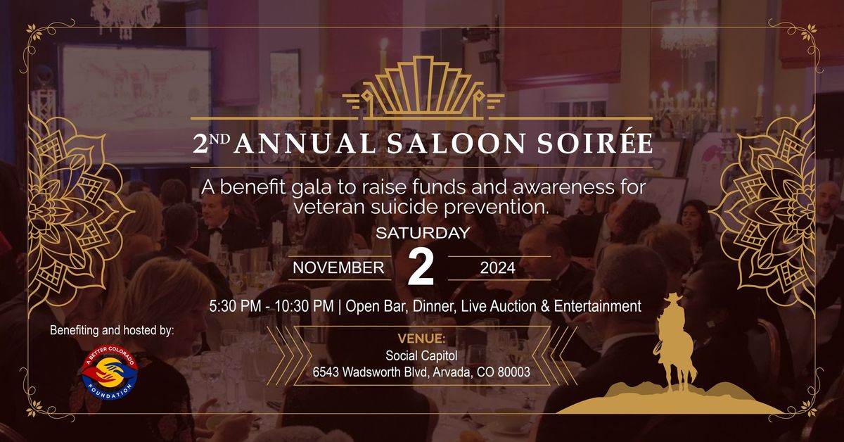 2nd Annual Saloon Soir\u00e9e - Veteran Suicide Prevention Fundraiser