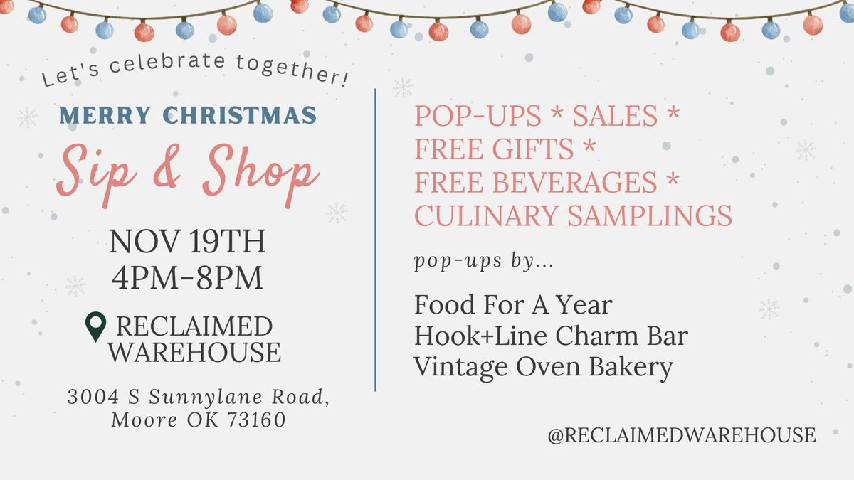 Merry Christmas Sip & Shop with Pop-Up Vendors!