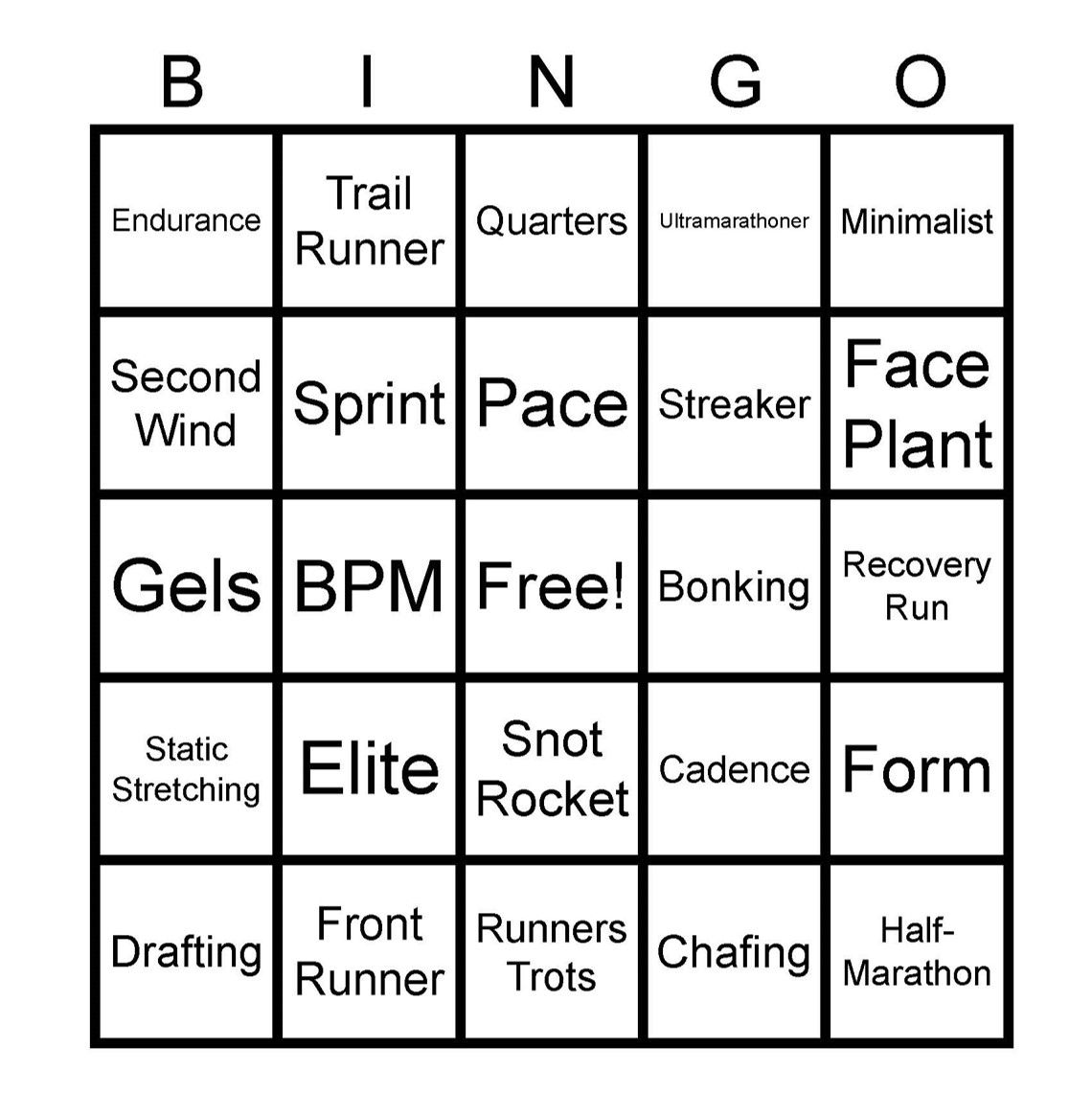 OCC Full Moon Bingo