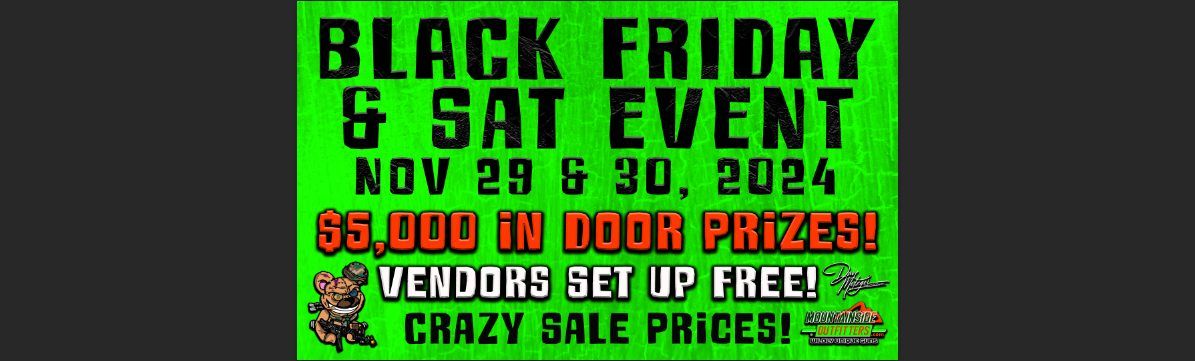 $5k in Black Friday Door Prizes + Sales + Fun + Food & Drinks