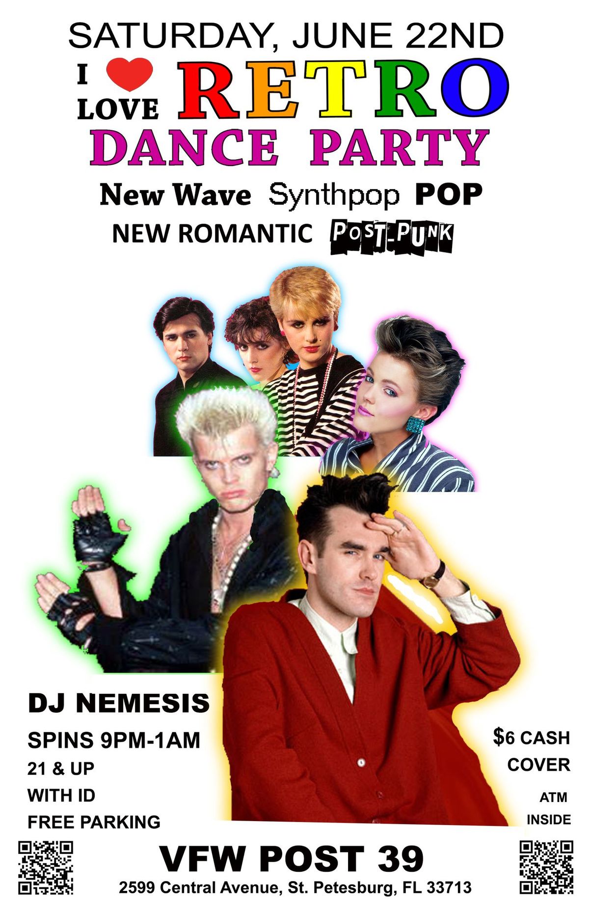 Retro Dance Party Saturday June 22nd, 9pm-1am with DJ NEMESIS at VFW Post 39 - I LOVE RETRO!