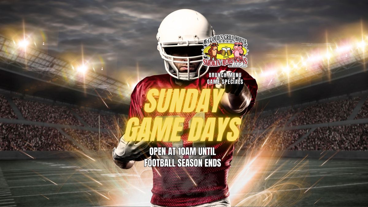 \ud83c\udfc8Sunday Football & Brunch at McCloud's!\ud83c\udfc8