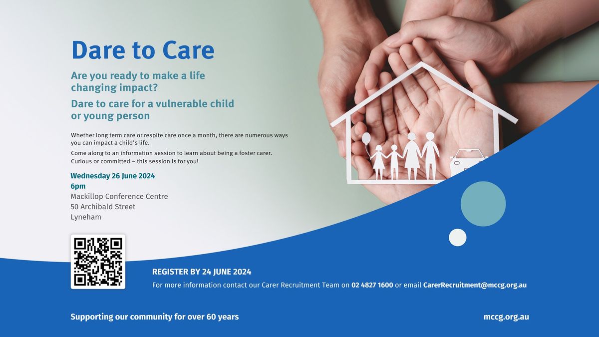 Dare to Care: Foster Carer Information Session (Canberra)