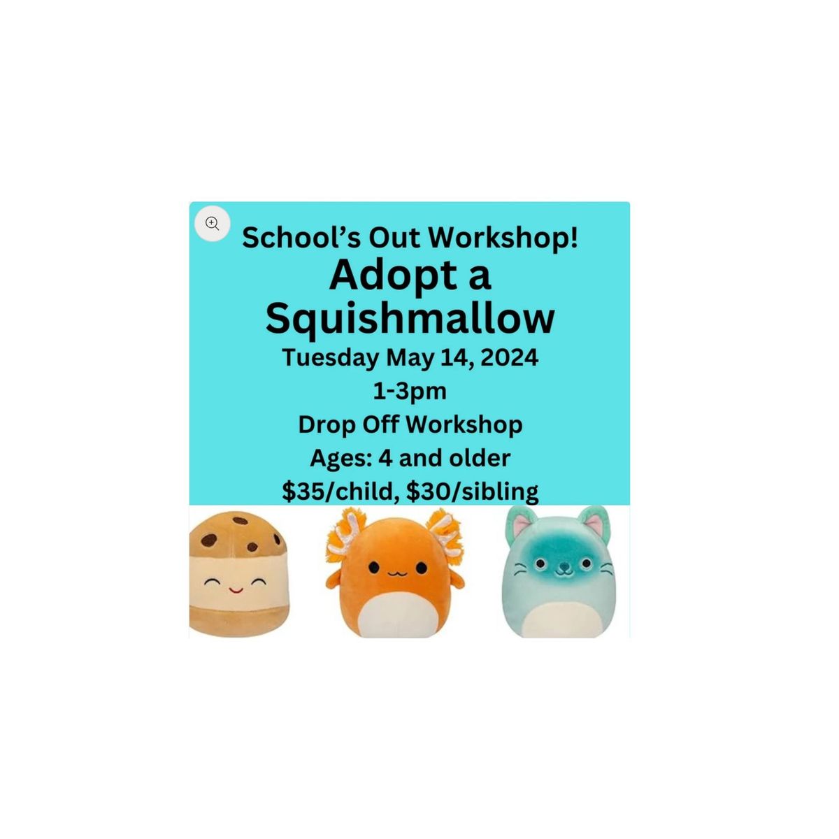 School's Out DROP OFF Squishmallow Workshop!