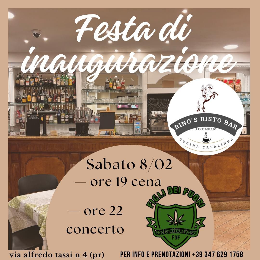 Inaugurazione del Rino's Risto Bar