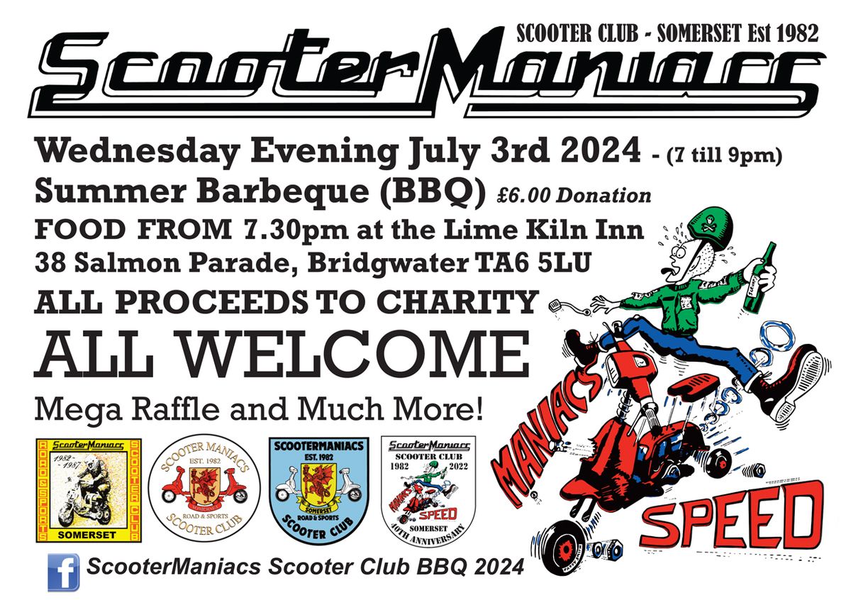 Scootermaniacs SC Charity BBQ 24 NEW DATE