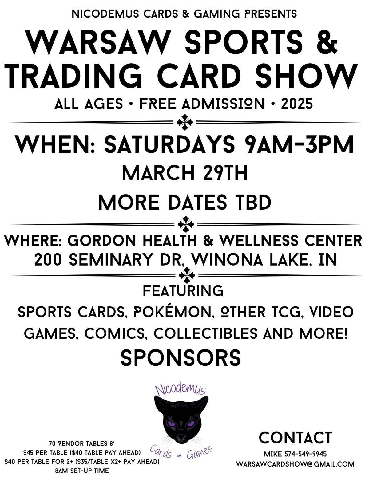 March 29th Sports & Trading Card Show!!