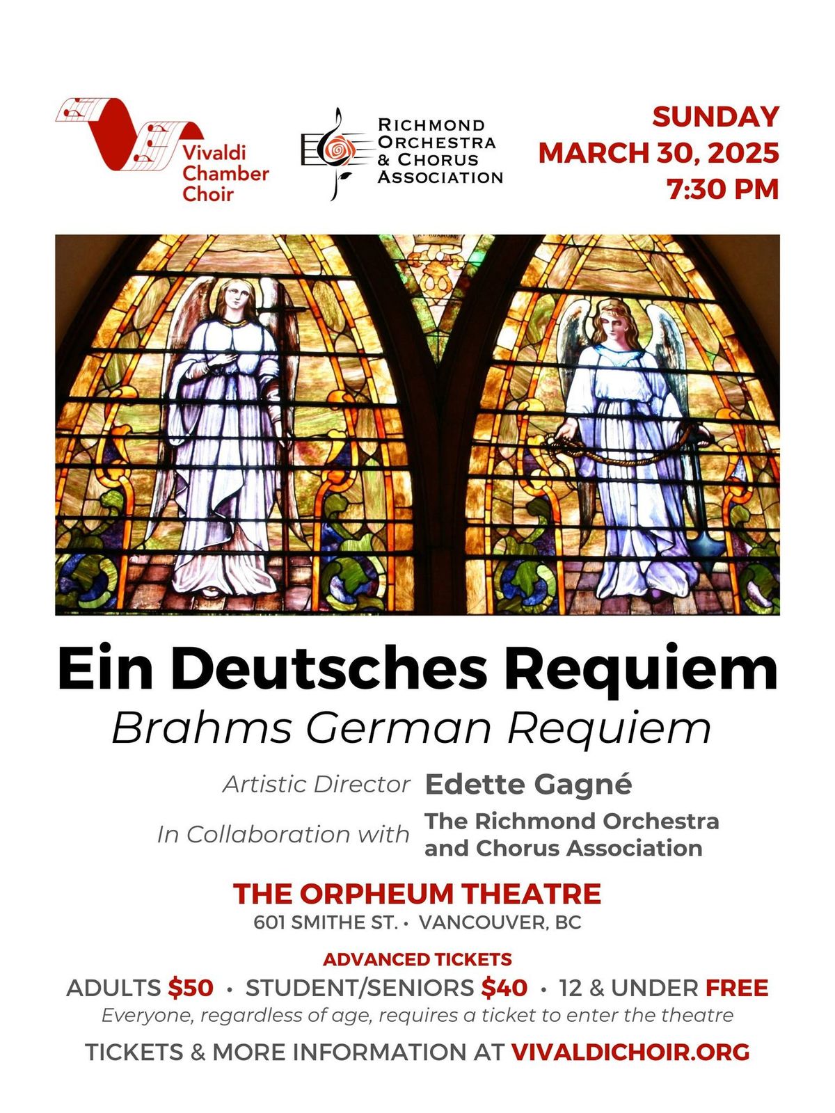 Vivaldi Chamber Choir presents Brahms' German Requiem