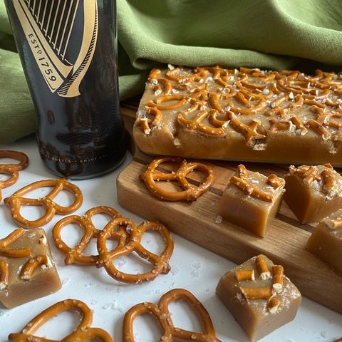 Beer & Pretzel Caramels and Caramel Sauce