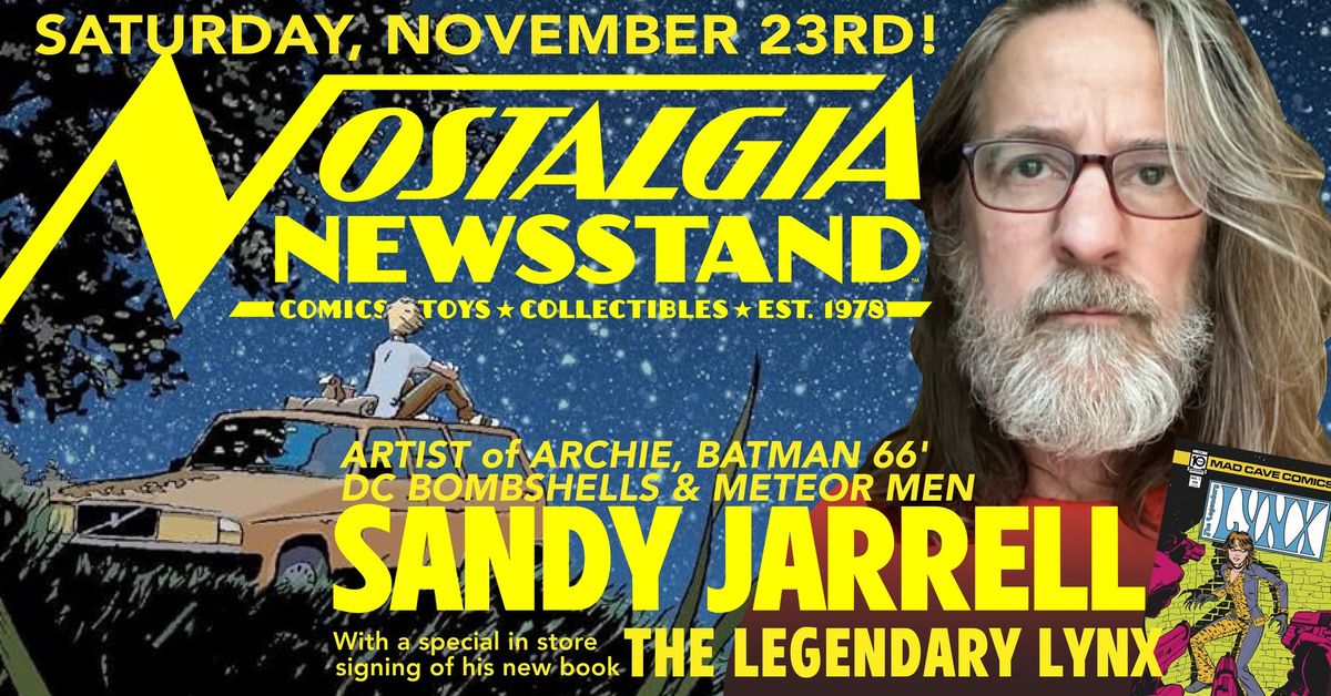 Meet Sandy Jarrell at Nostalgia Newsstand