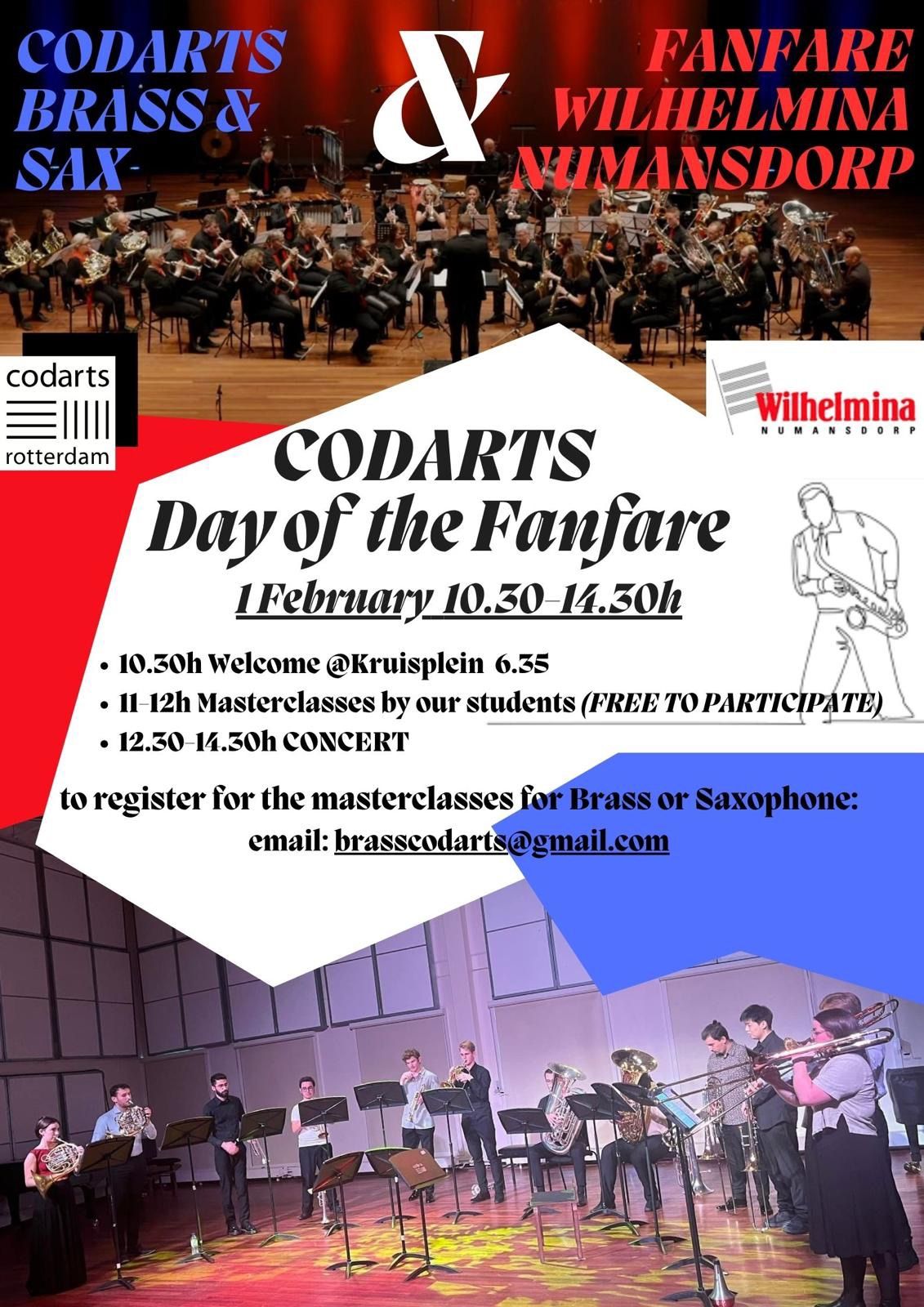 Codarts Brass and Sax Ensemble & muziekvereniging Wilhelmina Numansdorp: DAY OF THE FANFARE