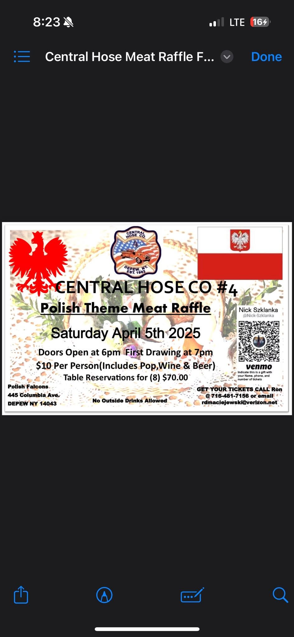 Central Hose #4 Polish Meat raffle