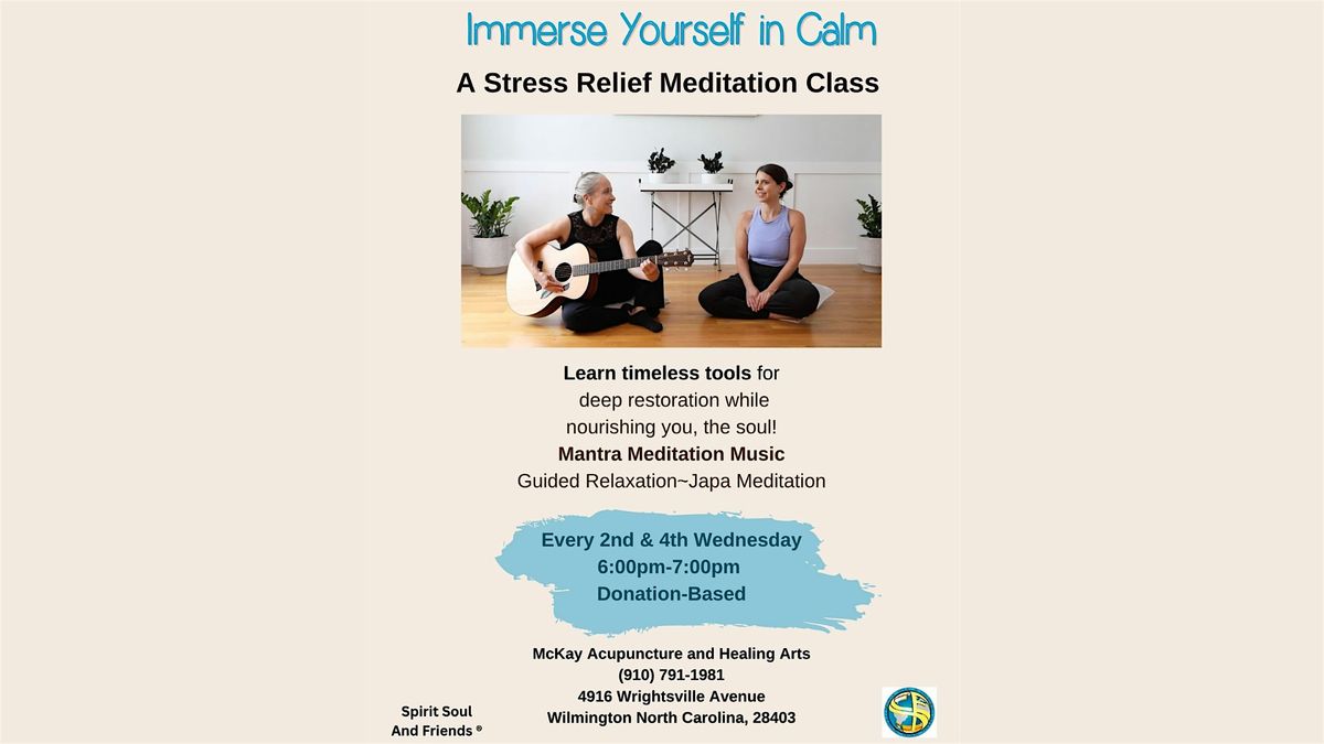 Immerse Yourself In Calm - A Stress Relief Meditation Class