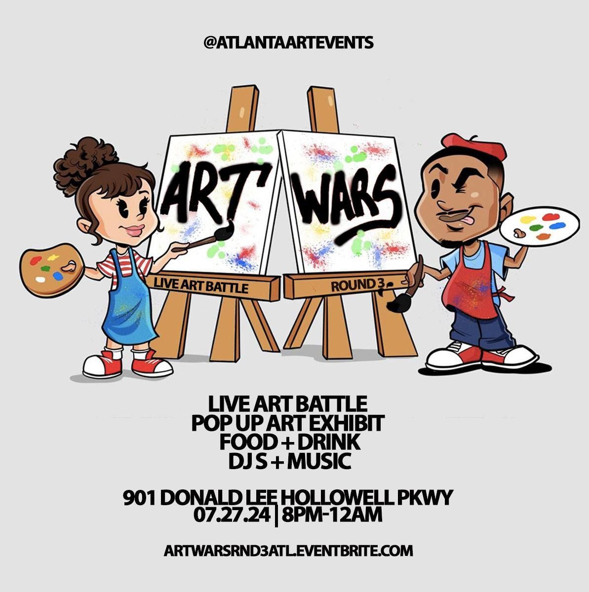 ARTWARS: ROUND 3 : LIVE ART BATTLE + POP UP ART EXHIBIT