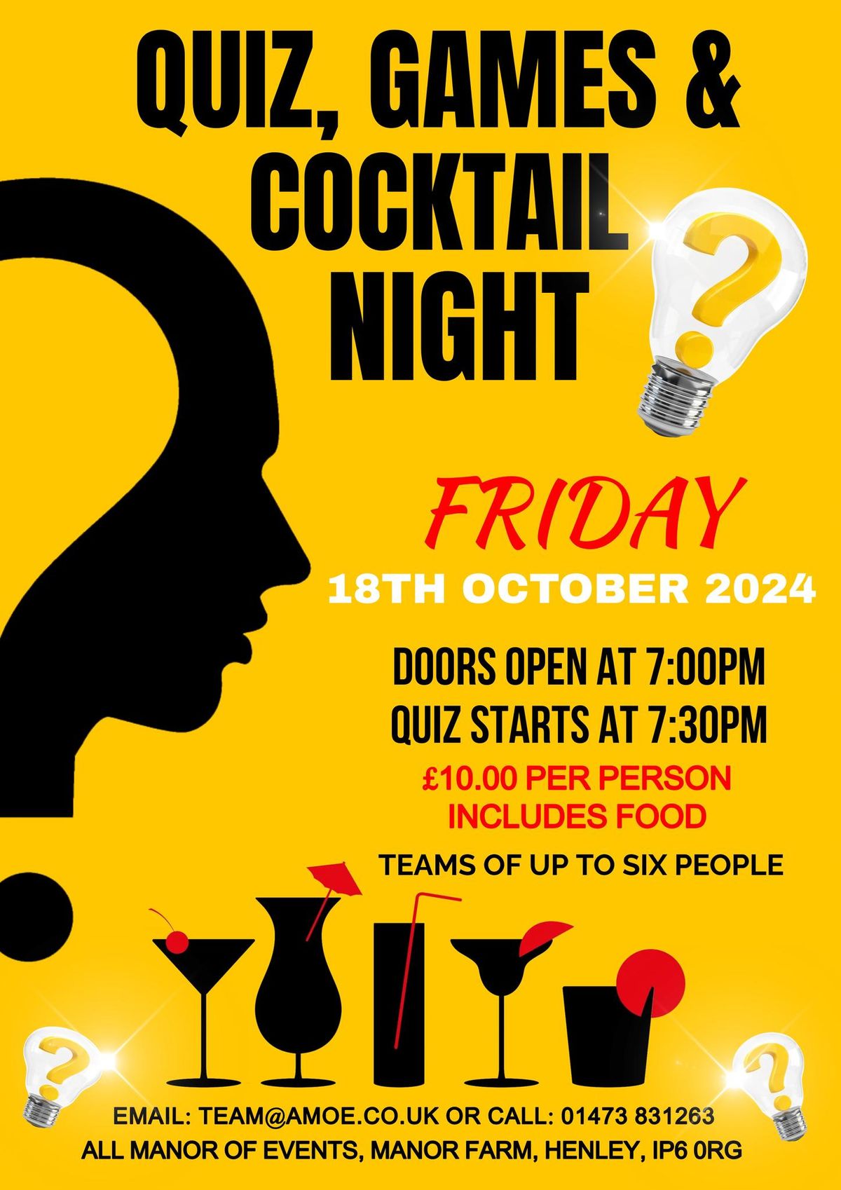 Quiz, Games & Cocktail Night