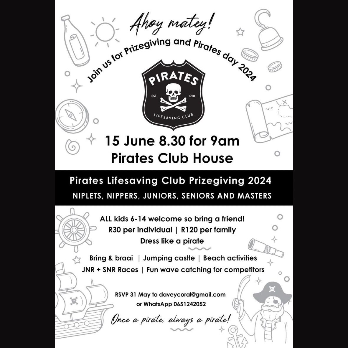 Pirates Day and 2024 Prizegiving 