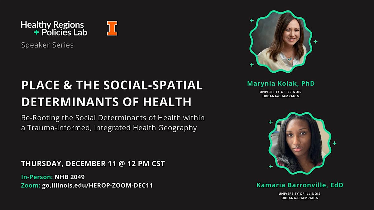 Place & the Social-Spatial Determinants of Health Book Release Talk
