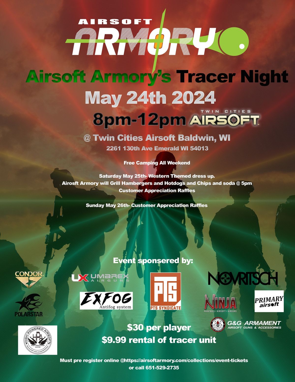 TRACER NIGHT - AIRSOFT ARMORY