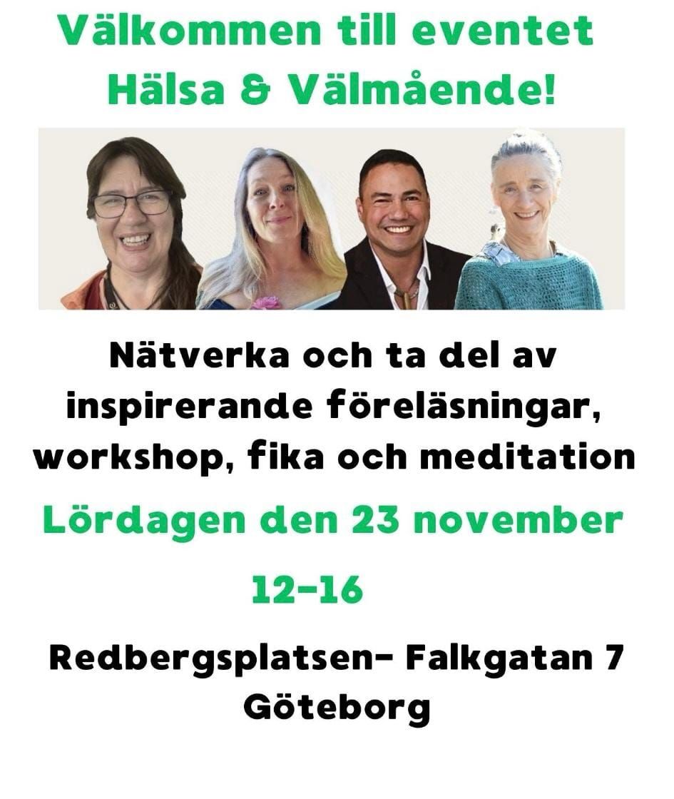 \u262f\ufe0fGratis Event: H\u00e4lsa och v\u00e4lm\u00e5ende - N\u00e4tverka, pyssla, fika, workshop och f\u00f6rel\u00e4sningar