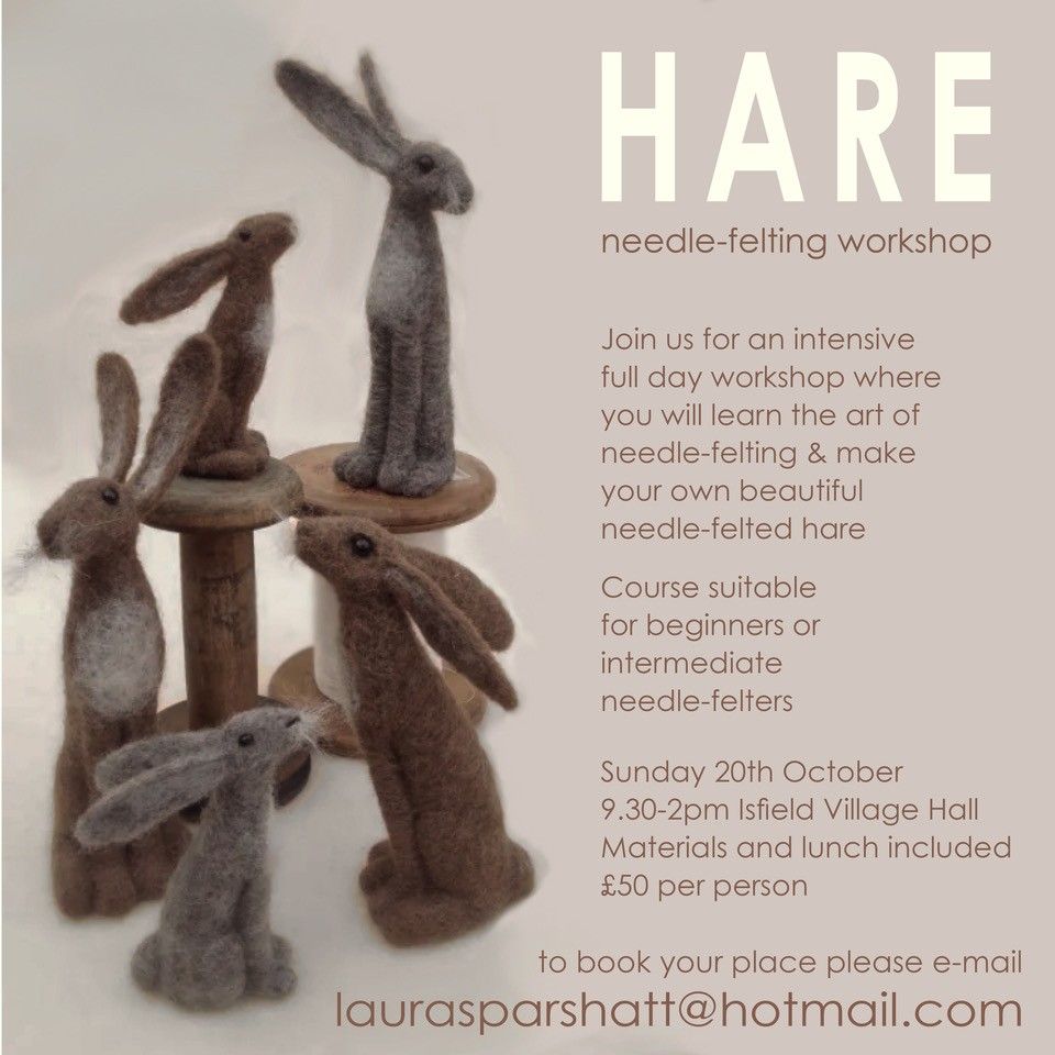 Half day needle felting workshop - Hare