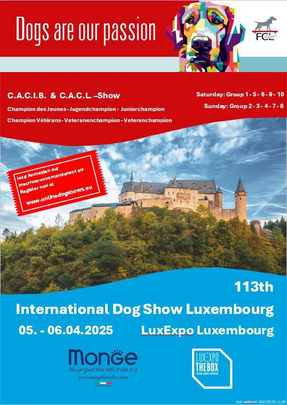 113th International Dog Show Luxembourg