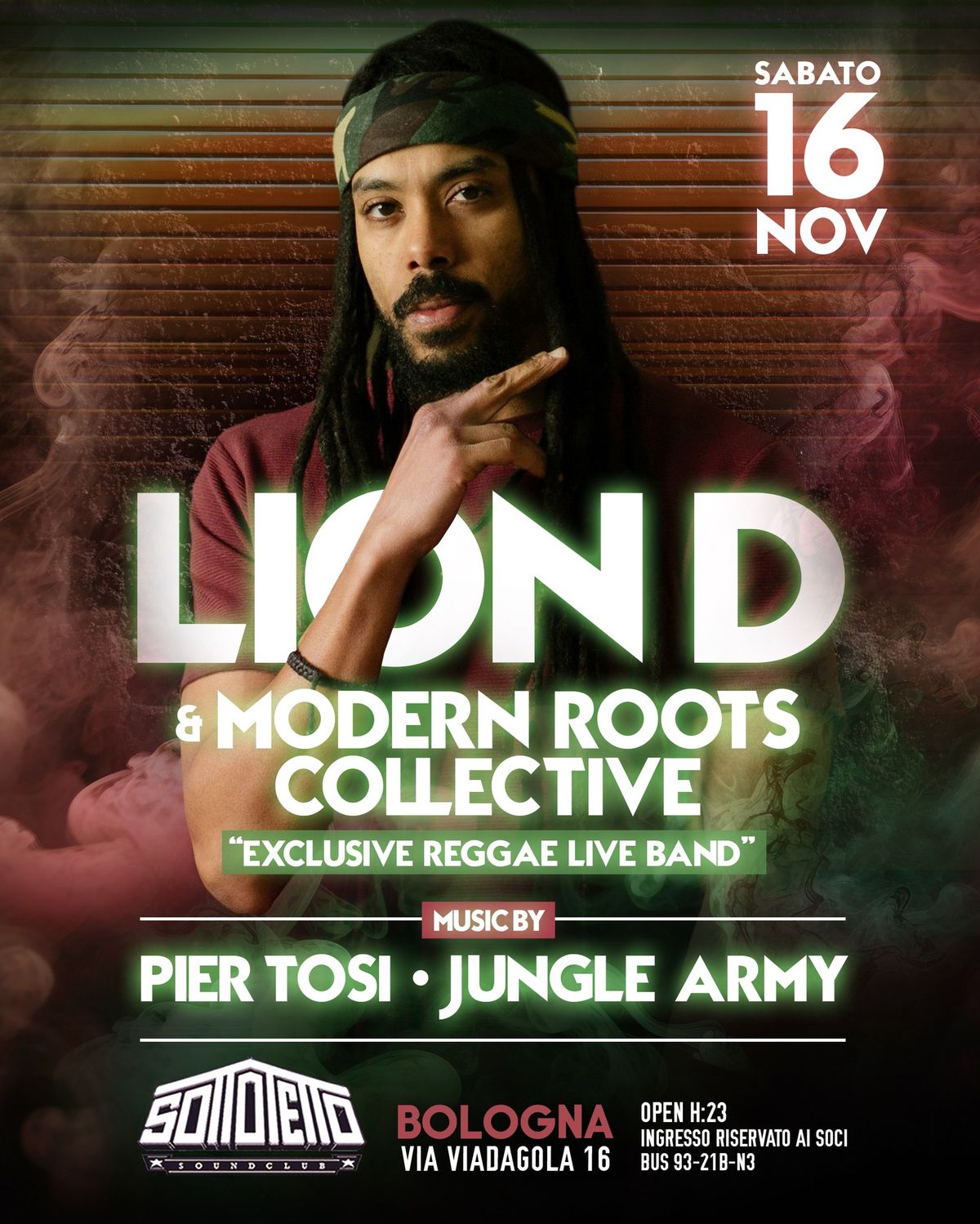 LION D & Modern Roots Collective Band \u2022 Sottotetto \u2022 Bologna 