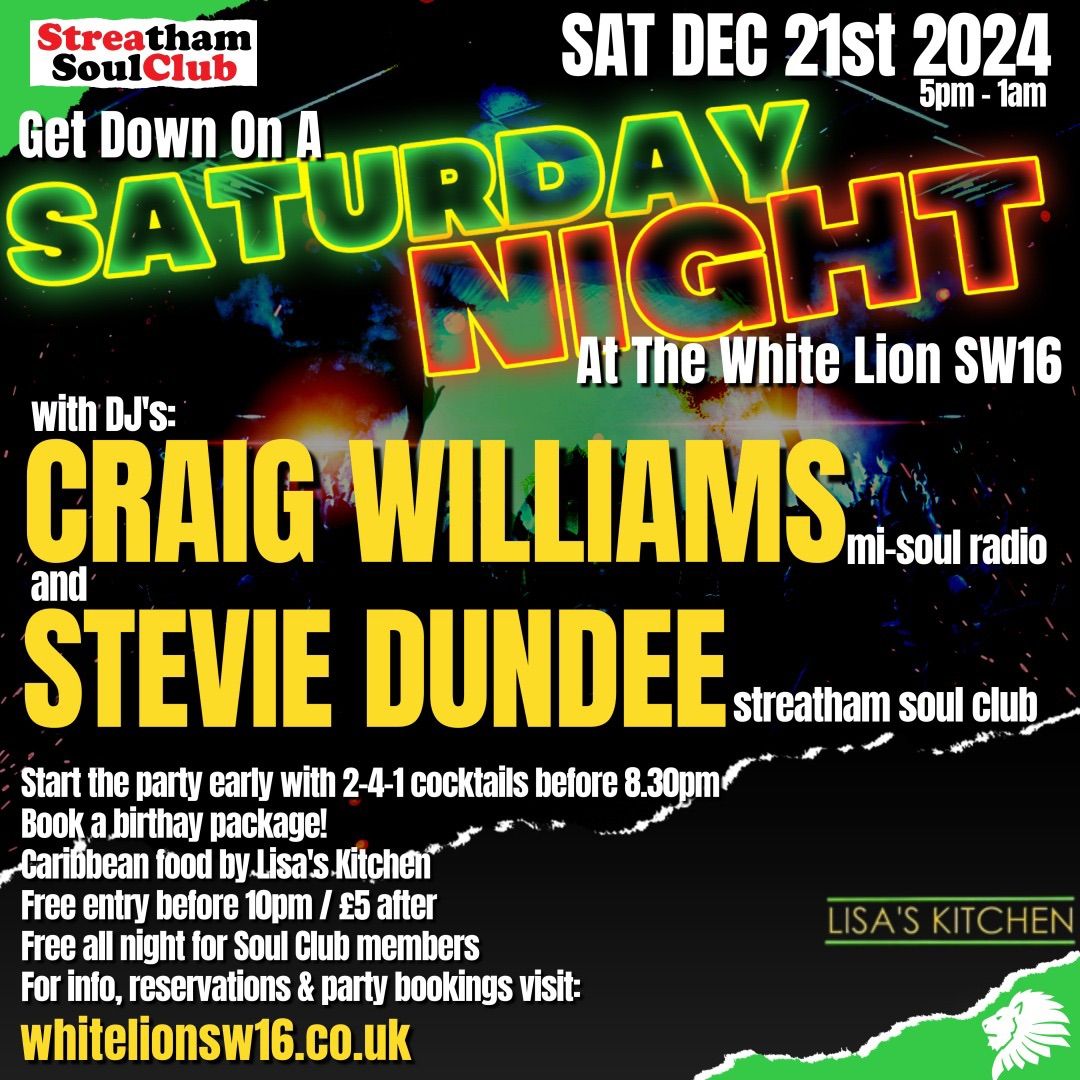 DJ\u2019s CRAIG WILLIAMS (mi-soul) & STEVIE DUNDEE