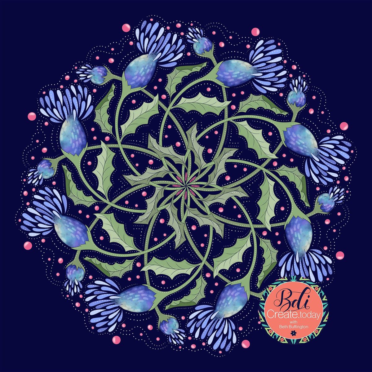 Create Floral Mandalas with Procreate by Beth Buffington
