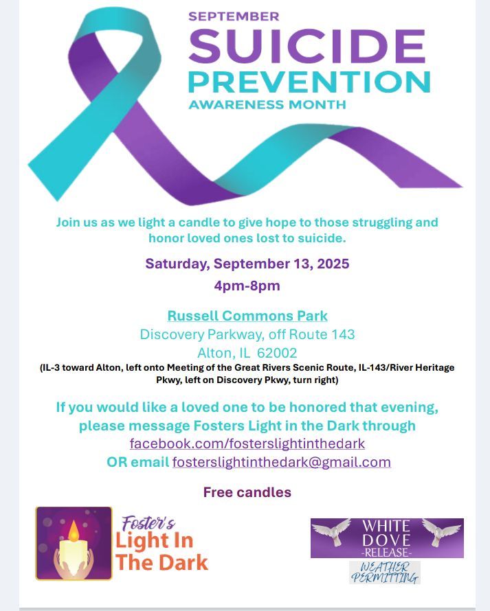 Foster's Light in the Dark 1st Annual Suicide Awareness Candlelight Vigil 2025