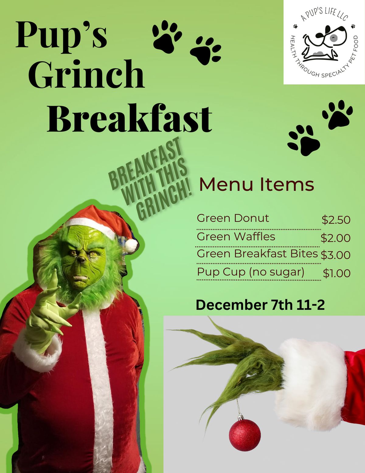 Pup's Grinch Breakfast