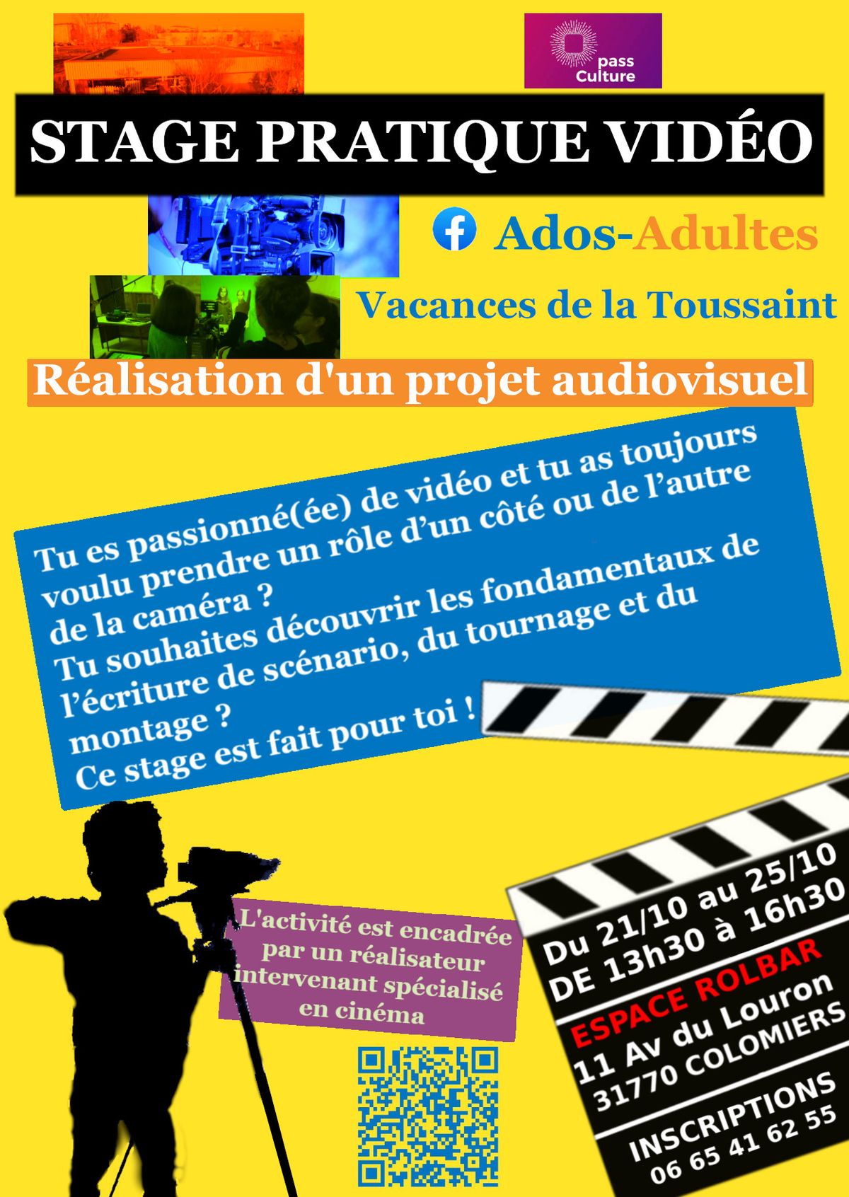 Stage pratique vid\u00e9o Toulouse 15ans \/adultes 