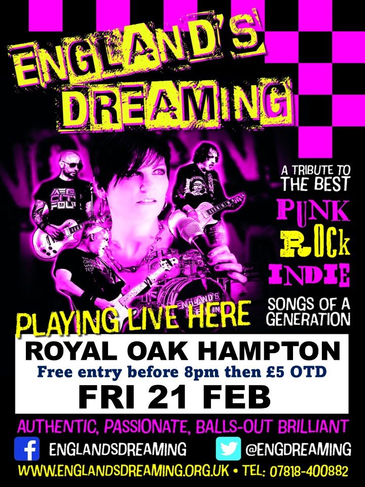 England's Dreaming Gig at The Royal Oak, Hampton