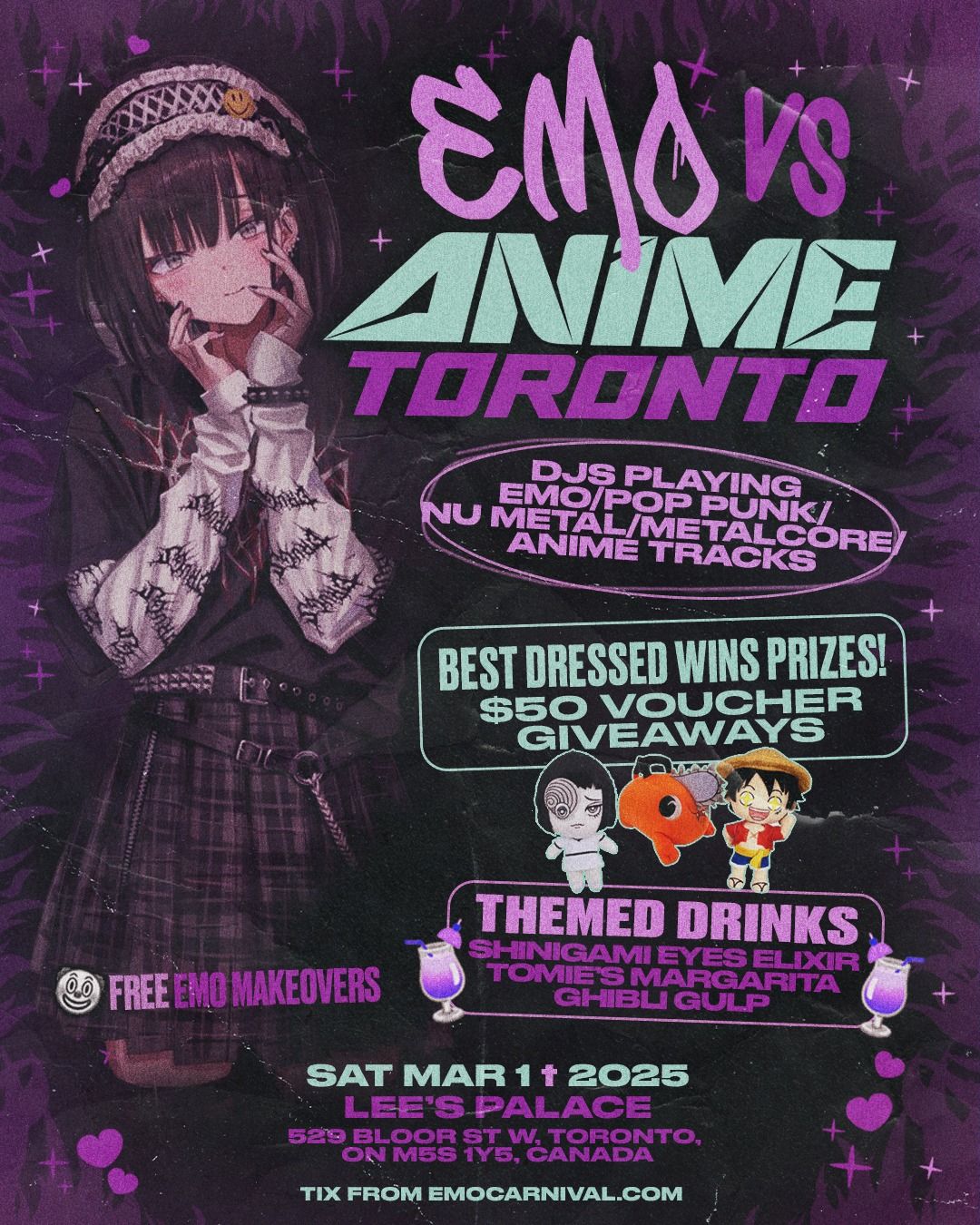 EMO VS ANIME - EMO NIGHT TORONTO - MARCH 2025