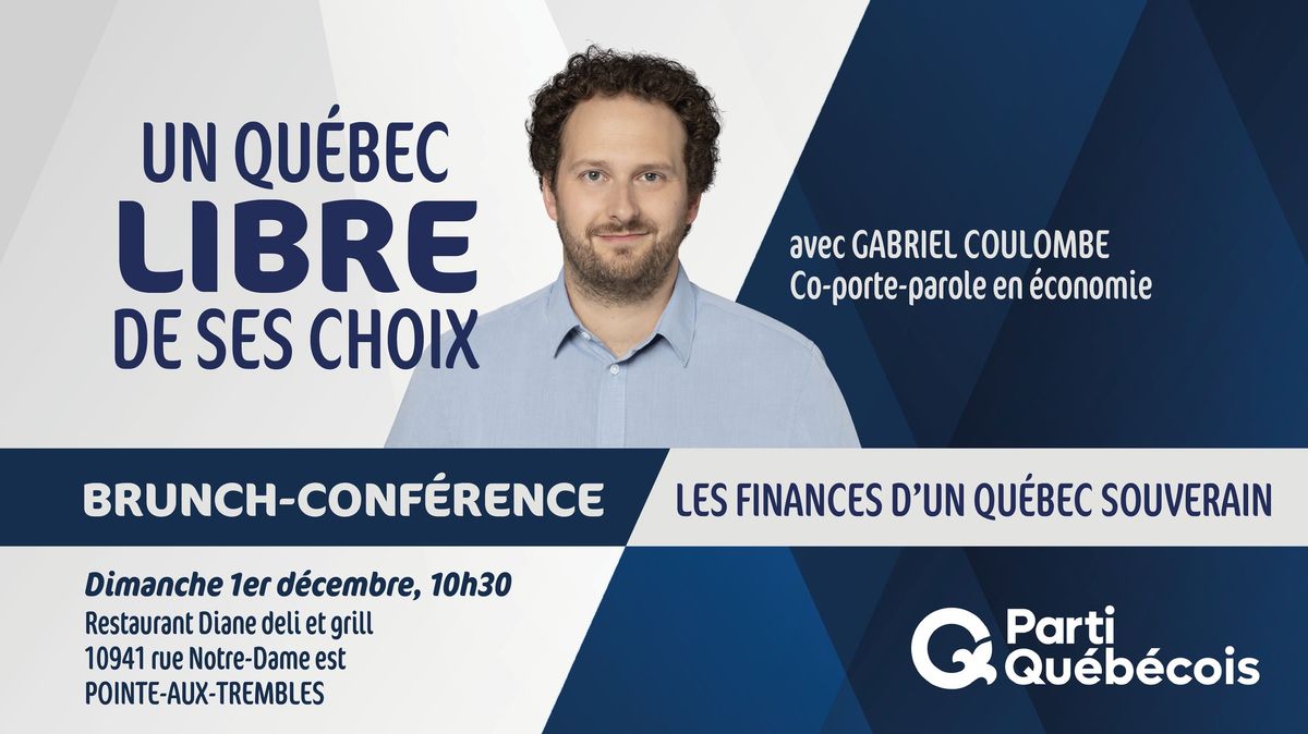 Invitation au brunch-conf\u00e9rence sur le budget de l\u2019an 1 avec Gabriel Coulombe