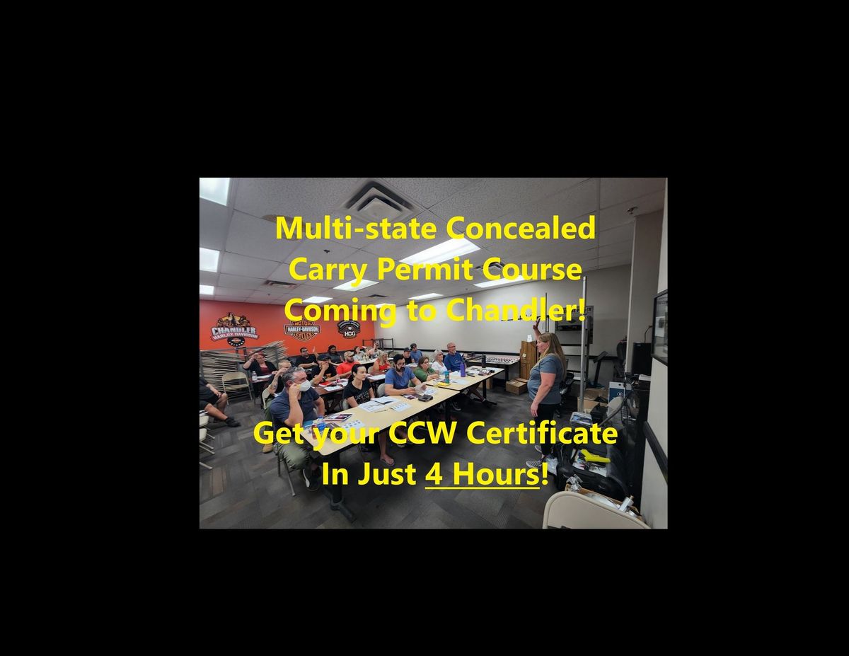 $20 Multi-State Concealed Carry Permit Course in Cottonwood (Sunday class)